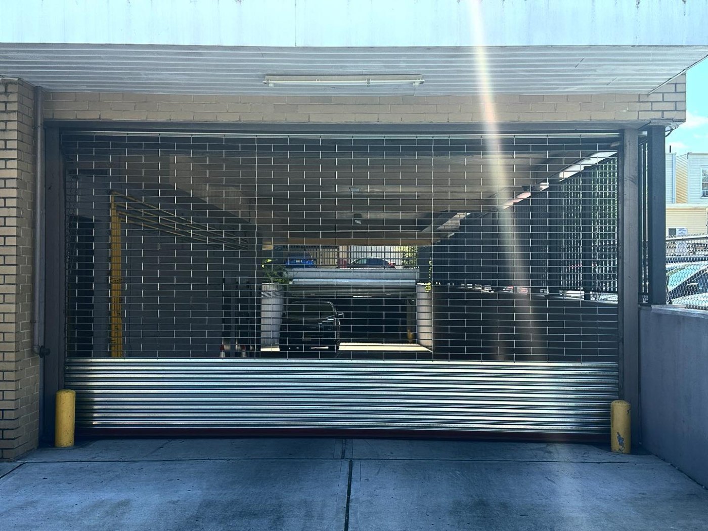 Rolling security grille installed by NJ Garage in Union City, NJ